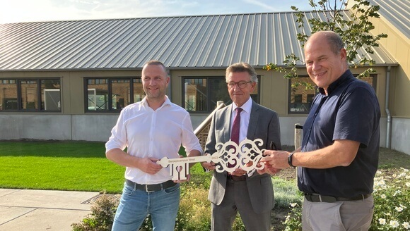Sleuteloverdracht nieuwe praktijkloods van de Beroepscampus: een feestelijke mijlpaal