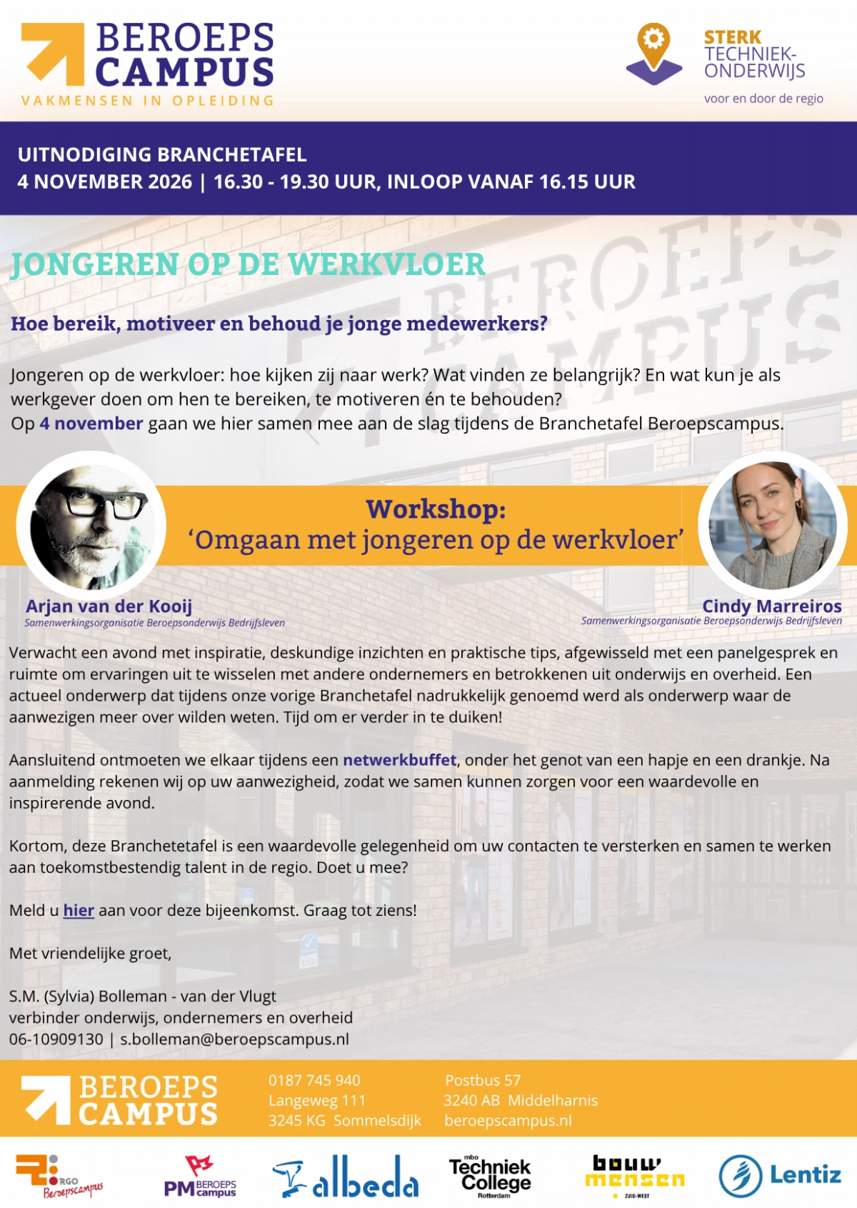 Uitnodiging Branchetafel 4 november 2026